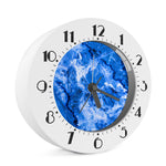 Blue Sapphire Marble Print Alarm Clock