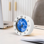 Blue Sapphire Marble Print Alarm Clock