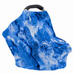 Blue Sapphire Marble Print Baby Seat Cover
