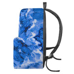 Blue Sapphire Marble Print Backpack