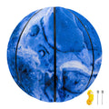 Blue Sapphire Marble Print Basketball