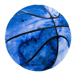 Blue Sapphire Marble Print Basketball