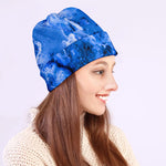Blue Sapphire Marble Print Beanie