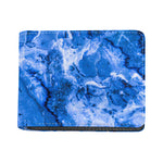 Blue Sapphire Marble Print Bifold Wallet