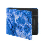Blue Sapphire Marble Print Bifold Wallet