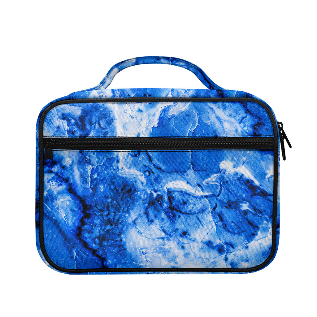 Blue Sapphire Marble Print Briefcase Bible Bag