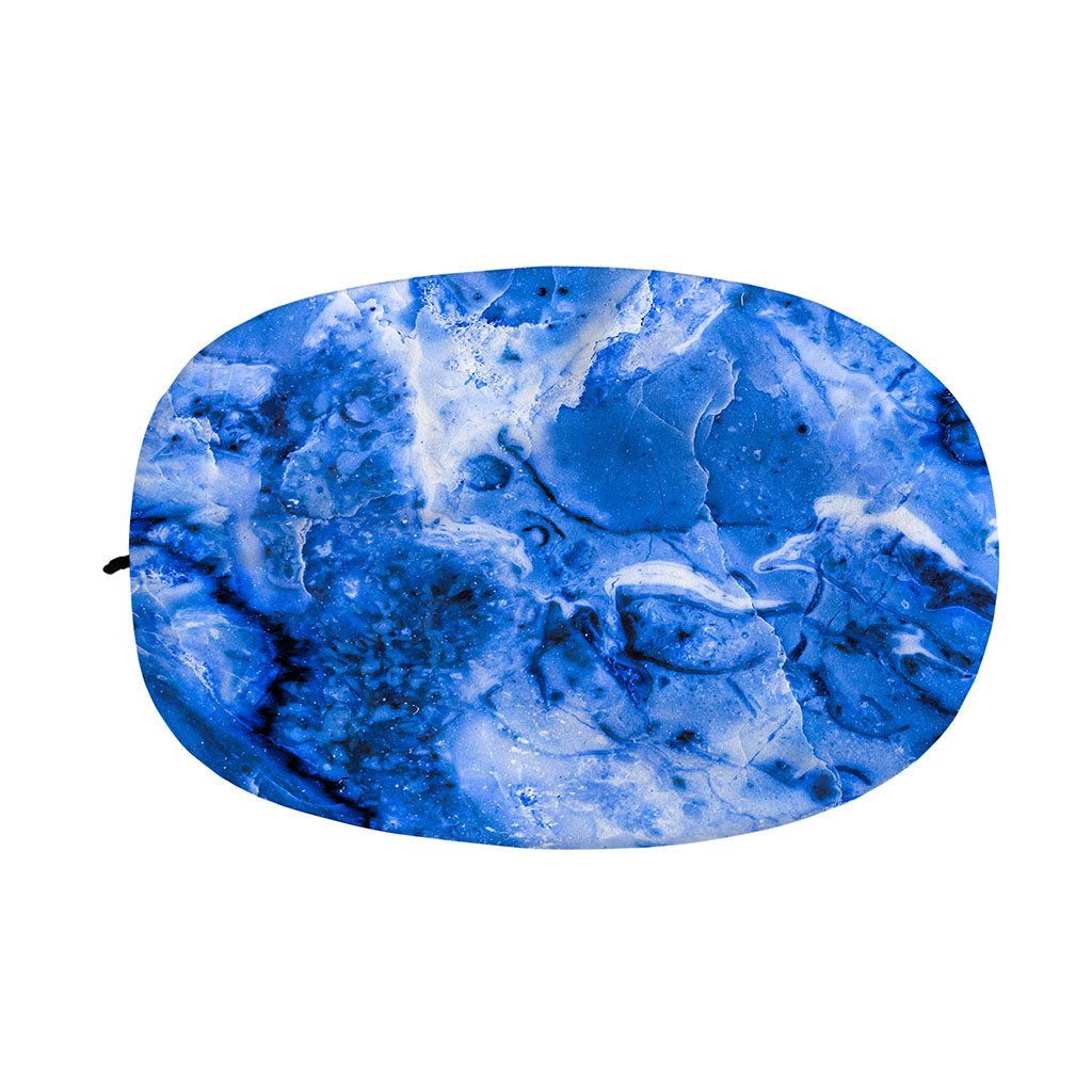 Blue Sapphire Marble Print Car Side Mirror Covers
