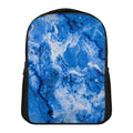 Blue Sapphire Marble Print Casual Backpack