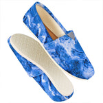 Blue Sapphire Marble Print Casual Shoes