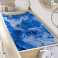 Blue Sapphire Marble Print Changing Pad Cover