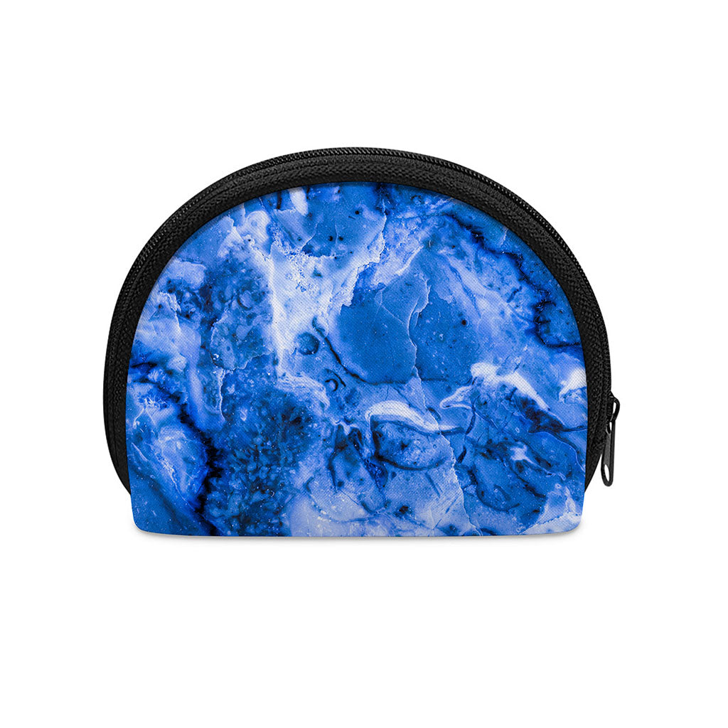 Blue Sapphire Marble Print Coin Purse