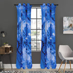 Blue Sapphire Marble Print Curtain