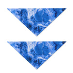 Blue Sapphire Marble Print Dog Bandana