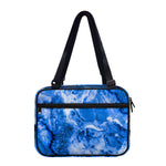 Blue Sapphire Marble Print Double Strap Bible Bag