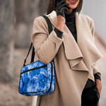 Blue Sapphire Marble Print Double Strap Bible Bag