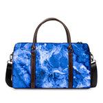Blue Sapphire Marble Print Duffle Bag