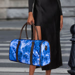Blue Sapphire Marble Print Duffle Bag