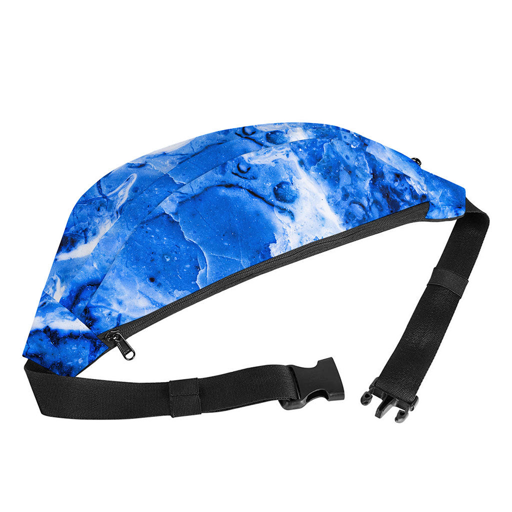 Blue Sapphire Marble Print Fanny Pack