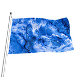 Blue Sapphire Marble Print Flag