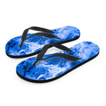 Blue Sapphire Marble Print Flip Flops