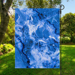 Blue Sapphire Marble Print Garden Flag