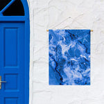 Blue Sapphire Marble Print Garden Flag