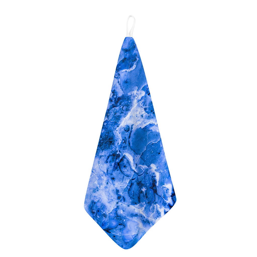 Blue Sapphire Marble Print Hand Towel
