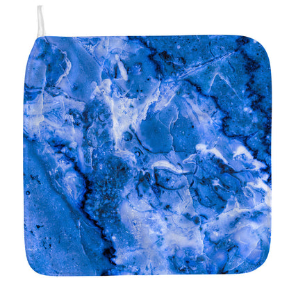 Blue Sapphire Marble Print Hand Towel