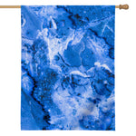 Blue Sapphire Marble Print House Flag