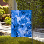 Blue Sapphire Marble Print House Flag