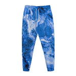 Blue Sapphire Marble Print Jogger Pants