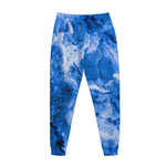 Blue Sapphire Marble Print Jogger Pants