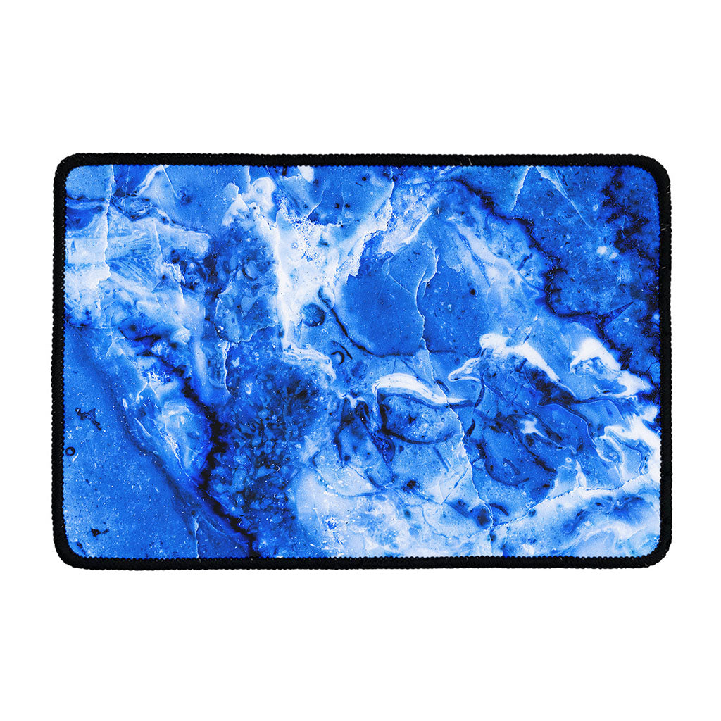 Blue Sapphire Marble Print Kitchen Mat