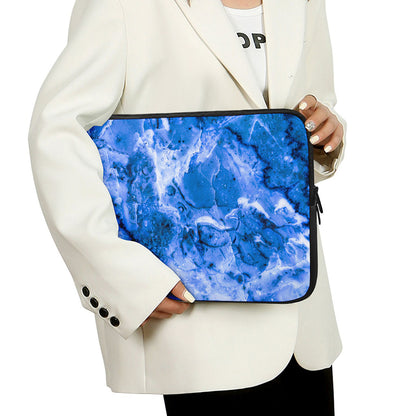 Blue Sapphire Marble Print Laptop Sleeve