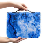 Blue Sapphire Marble Print Leather Bible Cover