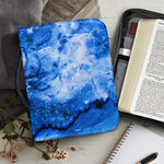 Blue Sapphire Marble Print Leather Bible Cover