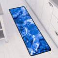 Blue Sapphire Marble Print Long Kitchen Mat