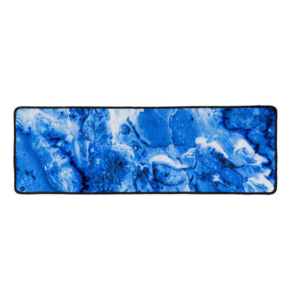 Blue Sapphire Marble Print Long Kitchen Mat