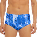 Blue Sapphire Marble Print Men's Triangle Swim Briefs