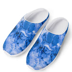 Blue Sapphire Marble Print Mesh Casual Shoes