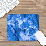 Blue Sapphire Marble Print Mouse Pad