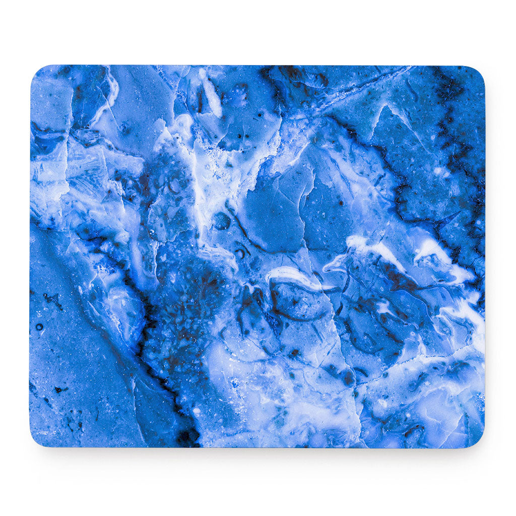 Blue Sapphire Marble Print Mouse Pad