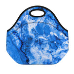 Blue Sapphire Marble Print Neoprene Lunch Bag