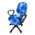 Blue Sapphire Marble Print Office Chair Cover
