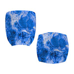 Blue Sapphire Marble Print Office Chair Cover