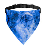 Blue Sapphire Marble Print Over The Collar Dog Bandana