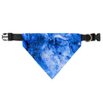 Blue Sapphire Marble Print Over The Collar Dog Bandana