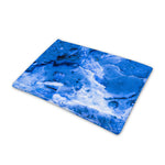 Blue Sapphire Marble Print Pet Cooling Mat Cover