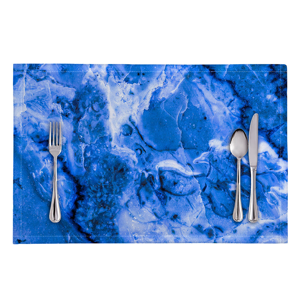 Blue Sapphire Marble Print Placemat