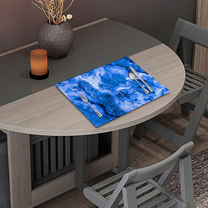 Blue Sapphire Marble Print Placemat